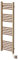 Greened House Electric Brushed Brass Straight Heated Towel Rail 300mm Wide x 1200mm High Flat Towel Radiator