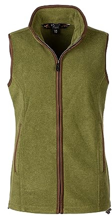 Rydale Ladies Huggate Waistcoat Womens Fleece Gilet Bodywarmer Vest Sleeveless Jacket Country Gilets 12 Colours (as8, numeric, numeric_12, regular, regular, Moss)
