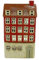 mucHome Windlicht Haus für Teelicht aus Keramik Teelichthaus Lichthaus (Rot 13,5x8x23cm)