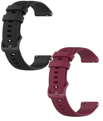 Lot de 2 bracelets compatibles avec Fossil Women's Gen 6 42 mm Bracelet de rechange sport étanche en silicone pour montre Fossil Women's Gen 6 42 mm