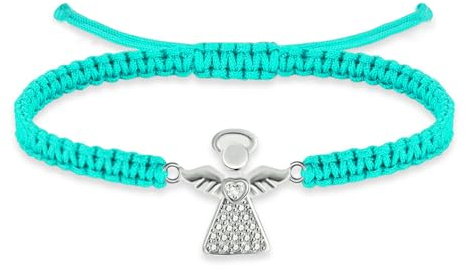 Miss Lovie Kommunion Geschenke für Mädchen Schutzengel Armband Engel Damen Teenager Mädchen Nickelfrei Hypoallergen 925 Sterling Geschenk zur Kommunion Konfirmation inkl. Geschenkverpackung