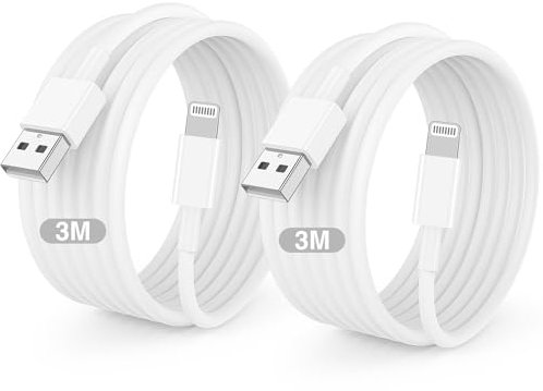 iPhone Charger Cable 3M,[MFi Certified] 2Pack USB to Lightning Cable Lead 3M, Original Fast Apple iPhone Charging Cable Long for Apple iPhone 14 Plus/13 Pro Max/12 Mini/11 Pro/11/X/8/7/6S/6/5S/SE,iPad