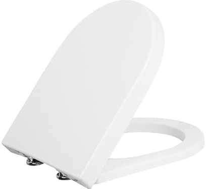 WC-Sitz Paru, weiß, Softclose, aus Duroplast, Edelstahlscharnier