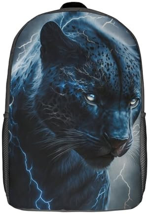 Unisex Black Panther with Flashes 17 Inch Backpack 3d Printed Travel Backpack Casual Laptop Backpack Lightweight SchoolBag for Men Women Boys Girls