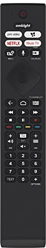 ROLLGAN Ersetzte Sprachfernbedienung Anwendbar für Philips Android TVs 398GM10BEPHN0040SY 43PUS8507/12 50PUS8507/12 58PUS8507/12 65PUS8507/12 65OLED806/12 65OLED936/12 48OLED806/12 48OLED936/12