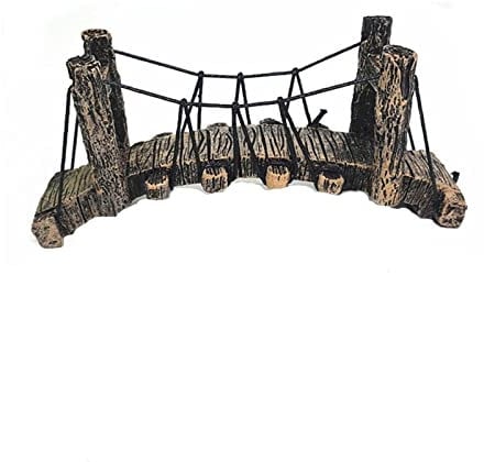 HJHIKJK Ornements pour Aquarium à Poissons Fake Aquarium Water Bridge Ornament Fish Tank Synthetic Resin Decor(Bend Bridge)
