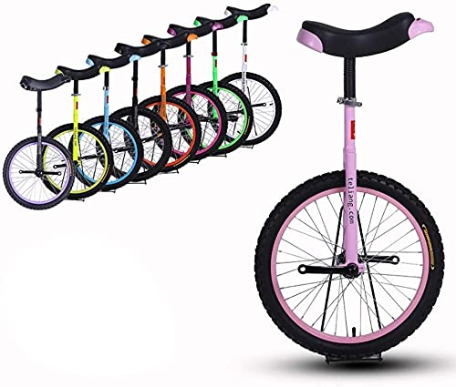Einrad, 18-Zoll-Rad, Einrad, auslaufsicheres Butylreifenrad, Radfahren, Outdoor-Sport, Fitness, Training, Gesundheit für Kinder und Anfänger, 8 Farben optional (Farbe: Pink, Größe: 18-Zoll-Rad)