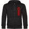 multifanshop Kapuzen Sweatshirt Jacke - Bayern - Streifen - Druck rot - Sweat Größe M schwarz