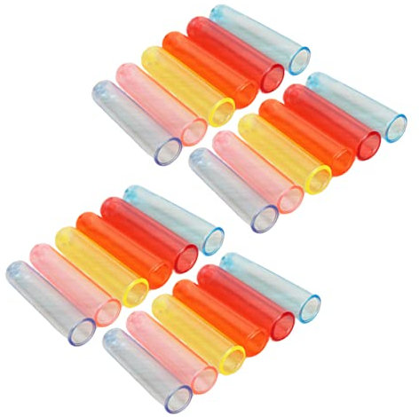 VILLCASE 50stücke Teiliges Bunte Transparente Kunststoff Bleistiftkappen Schutzabdeckungen Für Schüler Kunstbedarf Und Schulzubehör Jungen Mädchen