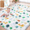 YBIKE Baby Play Mat for Floor, 180x150cm Foldable Large Non-Slip Thick Baby Crawling Mats, Portable Soft Waterproof Tummy Time Mat, Machine Washable Playmats for Toddler Kids (Animals)