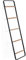 DRW Escalera toallero Decorativa de Metal y Madera en Negro y Natural 41x3x162 cm