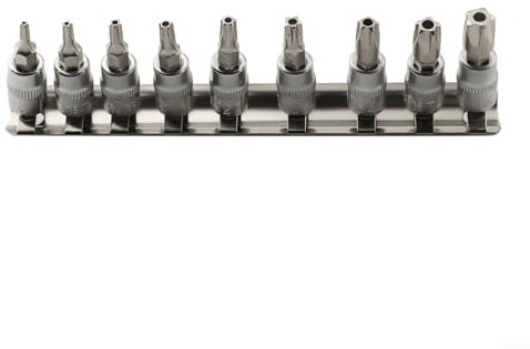 9 Stück 5-Zack Stern Schraubendreher Bits Set 1/4 Zoll Antrieb Stecknuss Pentalobe TS10-TS50 Stahl Anti-Rost Für Torx Schrauben Handwerkzeug Werkstatt, Schraubendreher Set