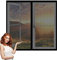 Fliegengitter Fenster Magnet für Innen 140 x 134 cm Insektenschutz Magnet Fliegengitter Ohne Bohren Auto Schließen Magnetische Adsorption für Schiebefenster Dachfenster, Schwarz