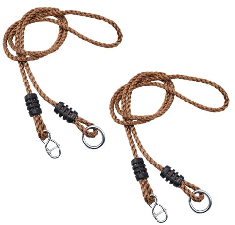 MIPIACE 2 Pièces Corde Balancoire Exterieur 2m Corde de Hamac avec Mousquetons Réglable Cordes de Suspension pour Balançoires Réglable Arbre Suspension pour Balançoire Branches Télésiège