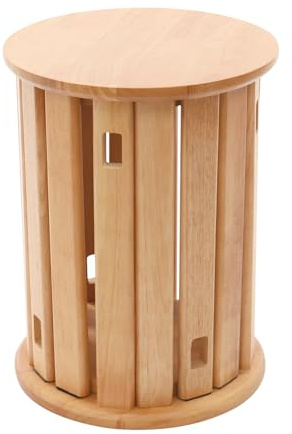 SABUIDDS Juego de 4 taburetes de comedor, apilables, para mesita de noche, balcón, taburete apilable, para cocina, dormitorio, salón, bar (color madera cerezo)