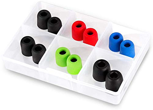 KLIM Cuscinetti per auricolari - 12 tappi auricolari antirumore in schiuma memory - ricambi per cuffie in-ear estremamente comodi - Isolamento dai rumori esterni - NUOVA VERSIONE 2024 (4,5 mm)