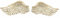 Pair of Angel Wings Ornate Vintage Shabby Cherub Wall Art Fair Garden Decoration (Large, Cream)