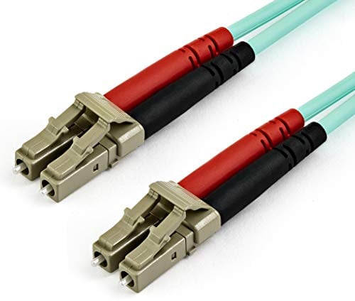 StarTech.com Câble Fibre Optique Multimode de 15m LC/UPC à LC/UPC OM4, Fibre Zipcord 50/125µm LOMMF/VCSEL, Réseaux 100G, Faible Perte d'Insertion, Cordon de Raccordement Fibre LSZH (450FBLCLC15)