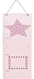 JaBaDaBaDo Pink Star Höhen- / Wachstumstabelle für Kinder/Körpergröße für Mädchen