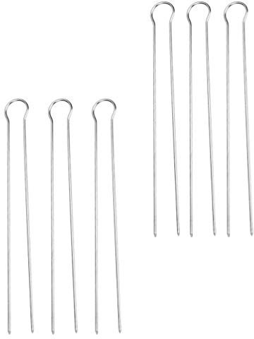 YARNOW 6pièces Skewers Acier Inoxydable u Shape Pour Barbecue De Brochettes Double Pour Viande Et Légumes Et Faciles à Manipuler Pour Repas Extérieur