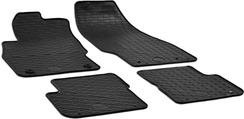 WALSER DirtGuard Gummi Fussmatten Auto für Opel Corsa D (S07) 2006-2014, Corsa E (X15) 2014-Heute, 100% passgenaue Auto Fußmatten, robuste Universal Fußmatte Auto, Gummimatten Auto