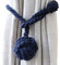 JQWUPUP Rustic Curtain Tiebacks - Outdoor Curtain Holdbacks Holders - Cotton Drape Tie Backs Rope for Curtains (Navy Blue, 2 Pack)