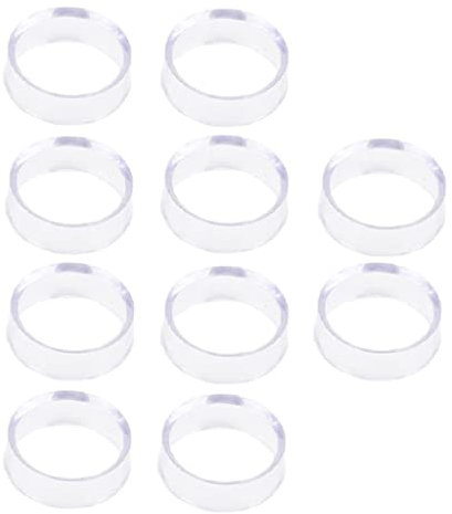 Perfeclan 10 unidades de expositores de acrílico transparente para esfera de cristal, cristal de cuarzo, piedra – Base de pedestal redonda pequeña