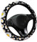 Bunte Blumen Stoff Universal Auto Lenkradbezug Lenkradhüllen Lenkradabdeckung Anti-Rutsch Schweiß absorbieren Auto Wrap Lenkrad Abdeckung Lenkradschoner Autozubehör für Damen 37-38cm,Gänseblümchen