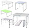 7Sevenjokers Aluminium Folding Camping Picnic Table, Small Garden Table for Outdoor Indoor BBQ Party, Laptop Bed Sofa Tray Table, Compact Foldable Desk with Handle for Easy Carry & Storge