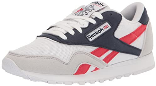 Reebok Herren Classic Nylon Sneaker, White/Vector Navy/Primal Red, 37 EU