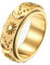 Mesnt Ring Damen, Drehbarer Sonne-Mond-Stern-Fidget-Ring Gold Größe 52 (16.6)