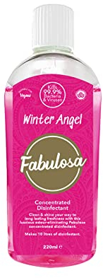 Fabulosa 4 in 1 Concentrated Antibacterial Disinfectant All Purpose Cleaner, 220ml, Individual, Winter Angel