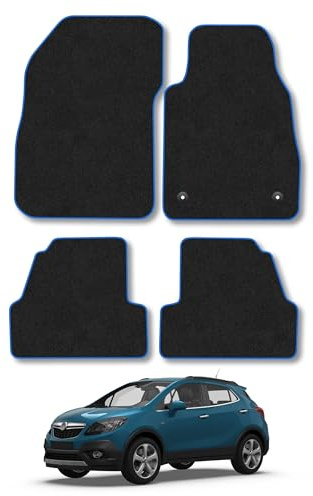 Vauxhall Mokka X (2013-2020) Carpet Car Mats | Blue Edge Trim Tailored Fit Floor Mats Full Coverage Protection Accessories Easy Clean Anti Slip Made in the UK