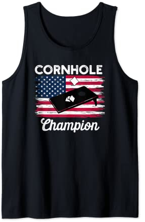Cornhole-Trophy Champion Lustiger Sitzsack Cornhole Spielerflagge Tank Top