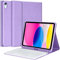 aMZCaSE Tastatur Hülle für iPad 10. Generation 2022,Tastatur Hülle für iPad 10,9 Zoll 2022 mit Abnehmbarer kabelloser Bluetooth-Tastaturhülle mit Stifthalter, QWERTZ(Violett)