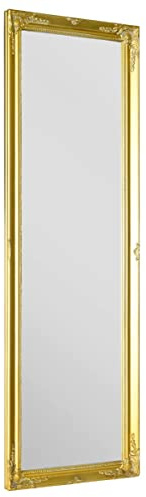 MirrorOutlet Full length Shabby Chic Tall Gold wall Mirror: 122 x 41cm