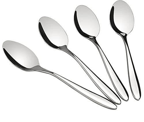Ramddy Dinner Spoons Set of 12, Stainless Steel Soup Spoons