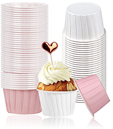 Muffinförmchen Papier, 100 Stücke Cupcake Formen Muffinförmchen, Groß Muffins Papierförmchen Backförmchen Einweg-Backbecher für Dessert Hochzeit Muffinform Bronnie Cupcake