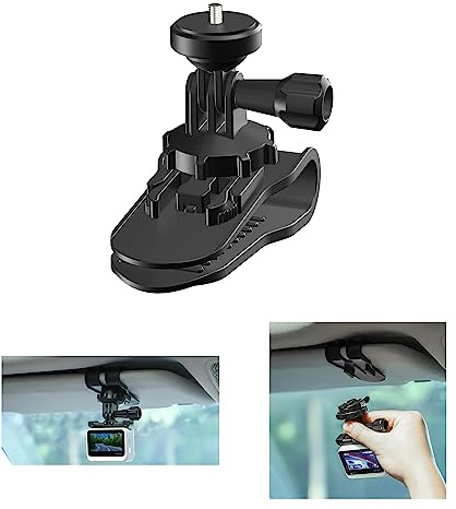 Fututech Verstellbare Kfz-Halterung für Insta360 X5 X4 Go3 X3 X2 One R 1/4 Sonnenblende Halterung für GoPro13 12 11 10 9 8 Clip für DJI Osmo Action 5 4 3 2 Zubehör für Action-Kameras Mount