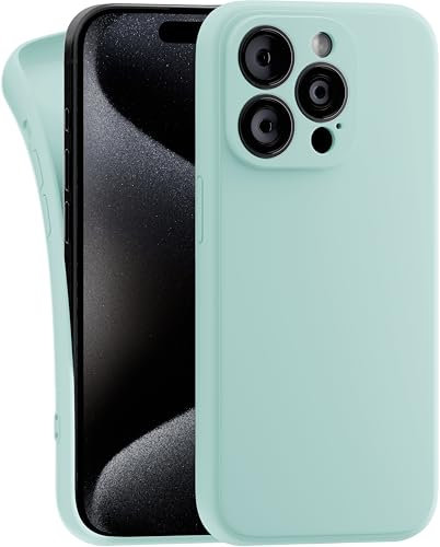 MyGadget Cover per Apple iPhone 15 Pro - Custodia Protettiva in Silicone Morbido – Case TPU Flessibile - Ultra Protezione Antiurto & Antiscivolo Verde menta