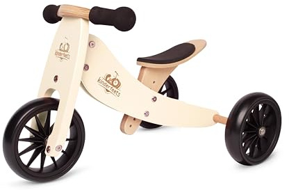 Kinderfeets 2-in-1 Holz Balance Fahrrad Dreirad von 1 Jahr Tiny Tots - Creme