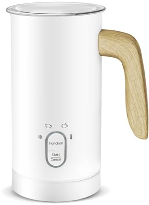 Tumidy Milk Frother Electric, Coffee Frother, Warm and Cold Milk Foamer,4 in 1 Automatic Milk Warmer Stainless Steel for Coffee, Latte, Hot Chocolate (White)