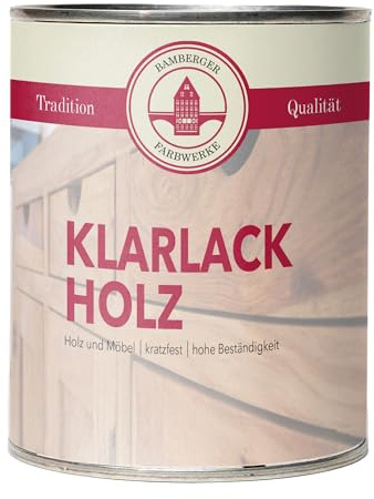 Bamberger Farbwerke Klarlack für Holz & Möbel farblos matt 2,5L | Matter farbloser Holzlack und Möbellack für Holz, Möbel und Türen – versiegelt und schützt vor Kratzern und Nässe
