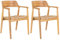 AltoBuy Vancouver - Lot de 2 Chaises en Bois de Sungai et Assise en Paille Naturelle