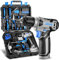 Tool Kit: DEKO Drill Set with Cordless Drill, Tool Kit Set Box, DIY Hand Tools for Men and Home, with 8V Electric Drills Blue,126 Pieces