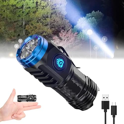Lampe De Poche Monstre À Trois Yeux, Lampe De Poche De Monstre À Trois Yeux, Three-Eyed Flashlight, Lampe Torche LED Ultra Puissante Rechargeable avec 5 Modes&3 Niveau-x De Luminosité