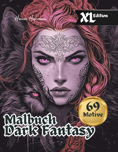 Malbuch Dark Fantasy für Erwachsene: XL Ausmalbuch mit mystischen Kreaturen und verführerischen Szenen: Cooles Beschäftigungsbuch und kreatives Geschenk für Teenager, Mädchen und Jungen