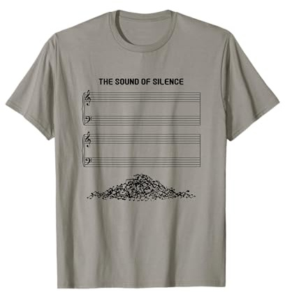 The Sound Of Silence Klassische Musiknoten Lustig Introvertiert T-Shirt