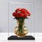 Acrylic Display Box for Lego 10328 Rose Bouquet Model, Transparent Dustproof Display Box, Compatible with Lego 10328 Construction kit (Model Not Included) (Black Base 3mm)