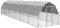 vidaXL Hühnerstall mit Dach 2,5x12x2,25 m Verzinkter Stahl, Freilaufgehege, Tierlaufstall, Hühnerhaus, Freigehege, Kleintierstall, Geflügelstall